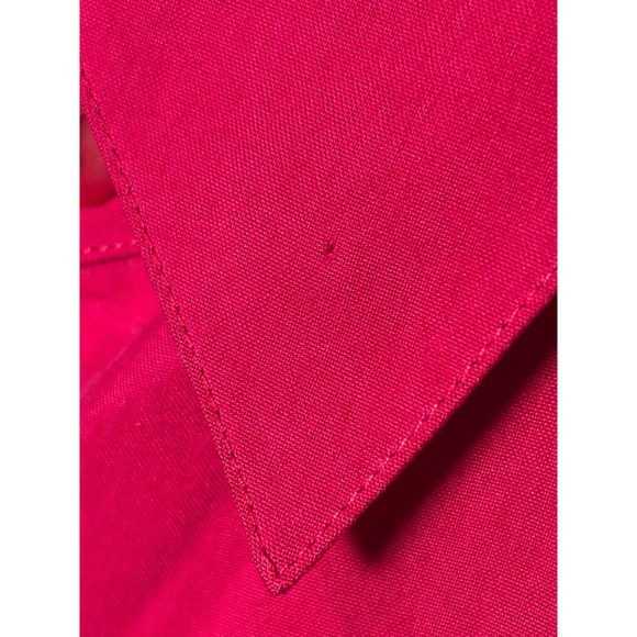 Liz Claiborne Collection Silk Blouse Fuchsia Camp Shirt Career Top Women's M - Picture 3 of 11